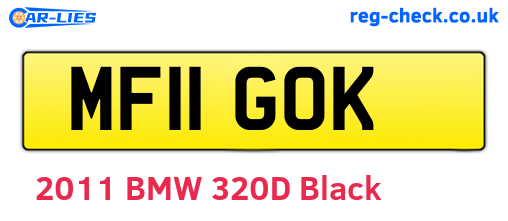 MF11GOK are the vehicle registration plates.