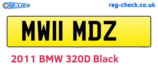 MW11MDZ are the vehicle registration plates.