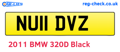 NU11DVZ are the vehicle registration plates.