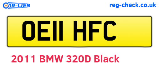 OE11HFC are the vehicle registration plates.
