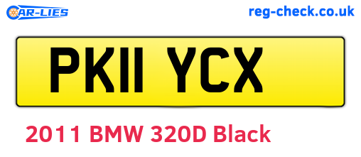 PK11YCX are the vehicle registration plates.