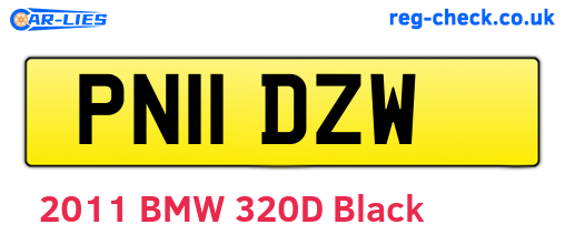 PN11DZW are the vehicle registration plates.