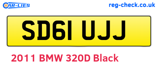 SD61UJJ are the vehicle registration plates.