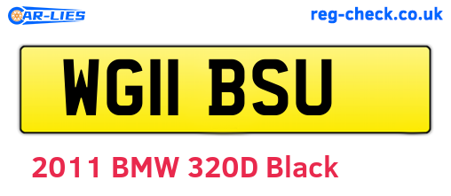 WG11BSU are the vehicle registration plates.