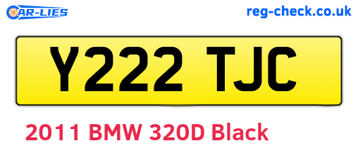 Y222TJC are the vehicle registration plates.