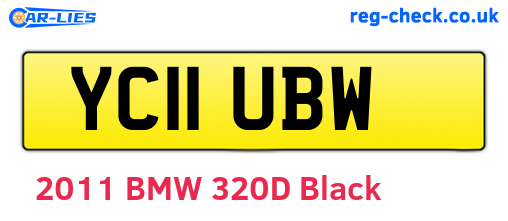 YC11UBW are the vehicle registration plates.