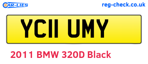 YC11UMY are the vehicle registration plates.