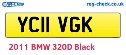 YC11VGK are the vehicle registration plates.