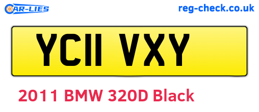 YC11VXY are the vehicle registration plates.