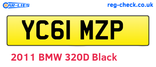 YC61MZP are the vehicle registration plates.