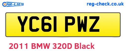 YC61PWZ are the vehicle registration plates.