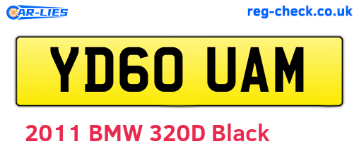 YD60UAM are the vehicle registration plates.