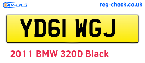 YD61WGJ are the vehicle registration plates.