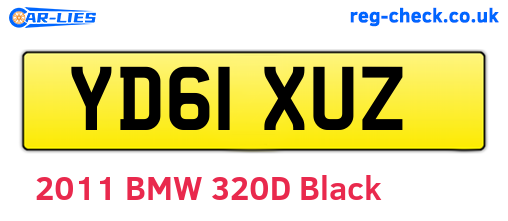 YD61XUZ are the vehicle registration plates.