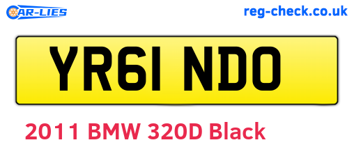 YR61NDO are the vehicle registration plates.