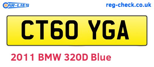 CT60YGA are the vehicle registration plates.