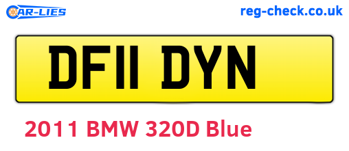 DF11DYN are the vehicle registration plates.