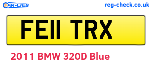 FE11TRX are the vehicle registration plates.
