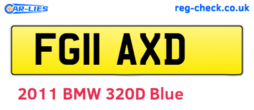 FG11AXD are the vehicle registration plates.