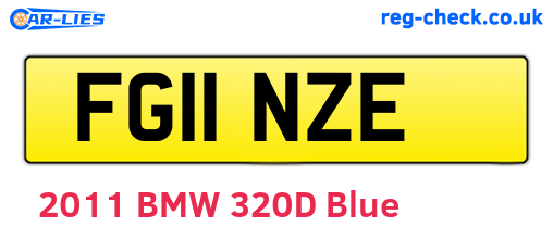 FG11NZE are the vehicle registration plates.
