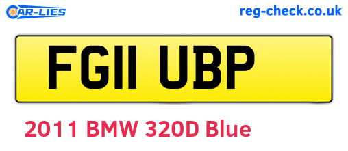 FG11UBP are the vehicle registration plates.