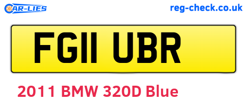 FG11UBR are the vehicle registration plates.