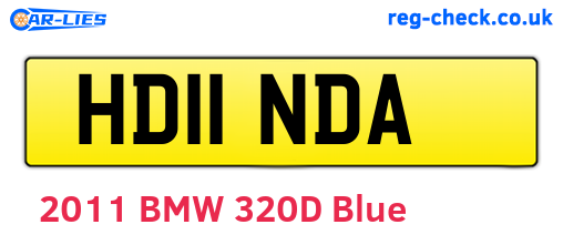HD11NDA are the vehicle registration plates.