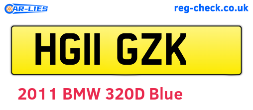 HG11GZK are the vehicle registration plates.