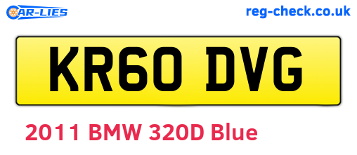 KR60DVG are the vehicle registration plates.