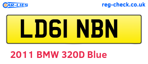 LD61NBN are the vehicle registration plates.
