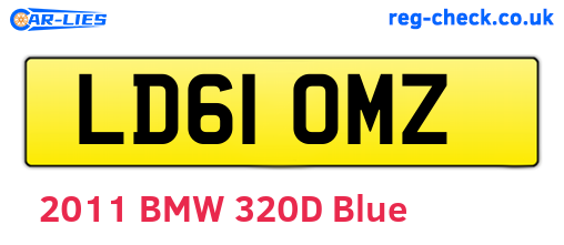 LD61OMZ are the vehicle registration plates.