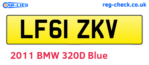 LF61ZKV are the vehicle registration plates.