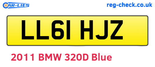 LL61HJZ are the vehicle registration plates.