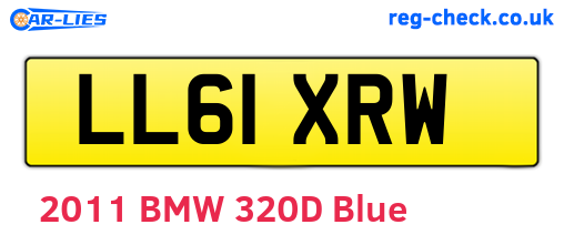 LL61XRW are the vehicle registration plates.
