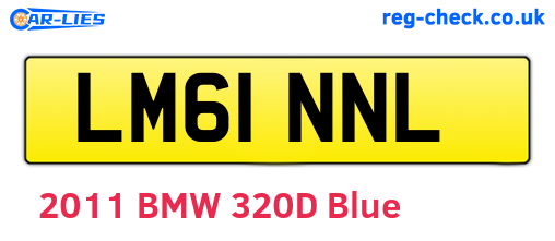 LM61NNL are the vehicle registration plates.