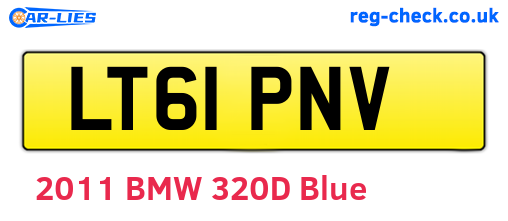 LT61PNV are the vehicle registration plates.