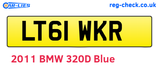 LT61WKR are the vehicle registration plates.