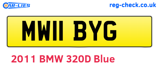 MW11BYG are the vehicle registration plates.