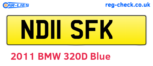 ND11SFK are the vehicle registration plates.