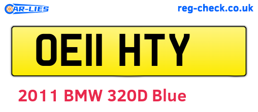 OE11HTY are the vehicle registration plates.