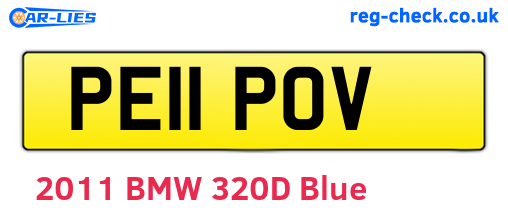 PE11POV are the vehicle registration plates.