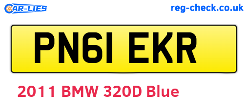 PN61EKR are the vehicle registration plates.