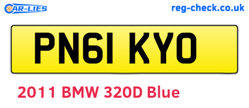 PN61KYO are the vehicle registration plates.