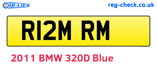 R12MRM are the vehicle registration plates.