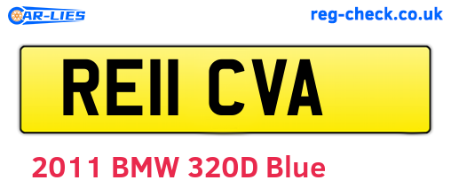 RE11CVA are the vehicle registration plates.