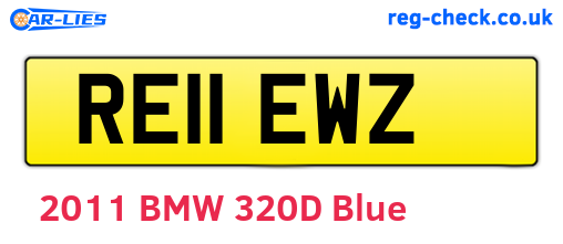 RE11EWZ are the vehicle registration plates.