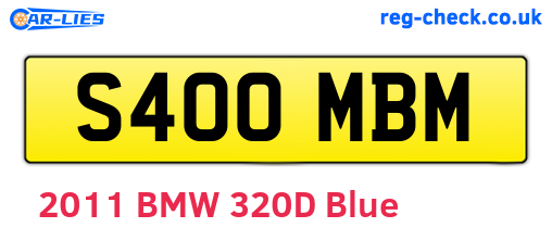 S400MBM are the vehicle registration plates.