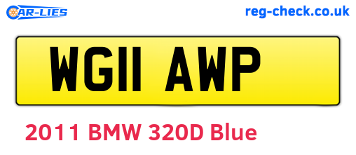 WG11AWP are the vehicle registration plates.