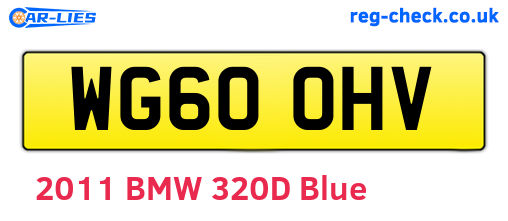 WG60OHV are the vehicle registration plates.
