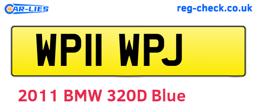 WP11WPJ are the vehicle registration plates.